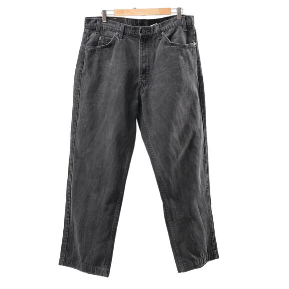 Vintage Levi's 565 Jeans Mens 38x34 Black Loose Fit Straight Orange Tab USA Made